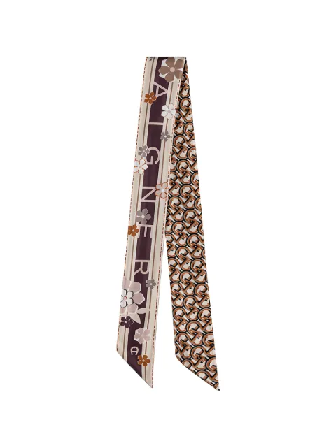 AIGNER floral and logo-print bandana