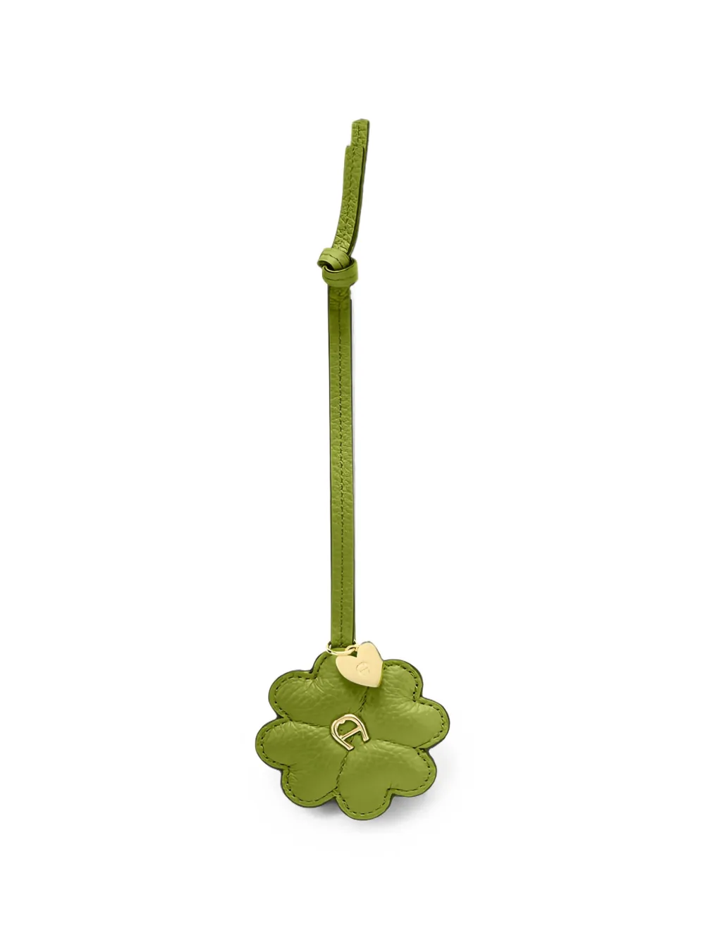 Aigner Clover-shaped Heart-plaque Bag Charm In 绿色