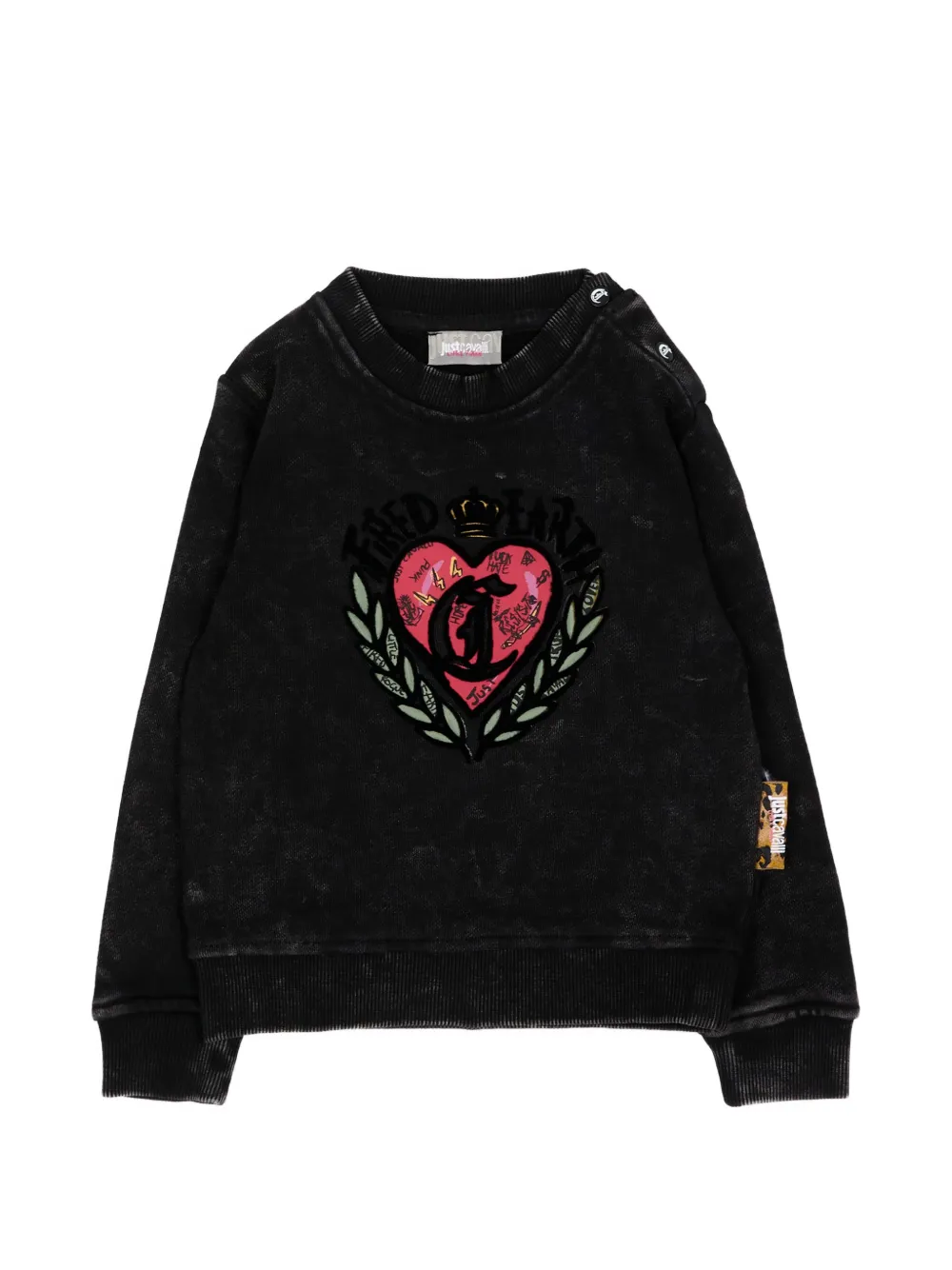 Just Cavalli Kids graphic-print sweatshirt - Nero