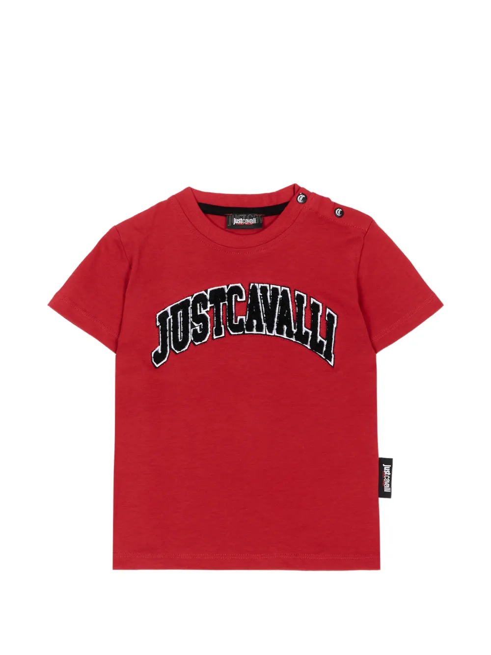 Just Cavalli Kids logo-appliqué T-shirt - Rosso