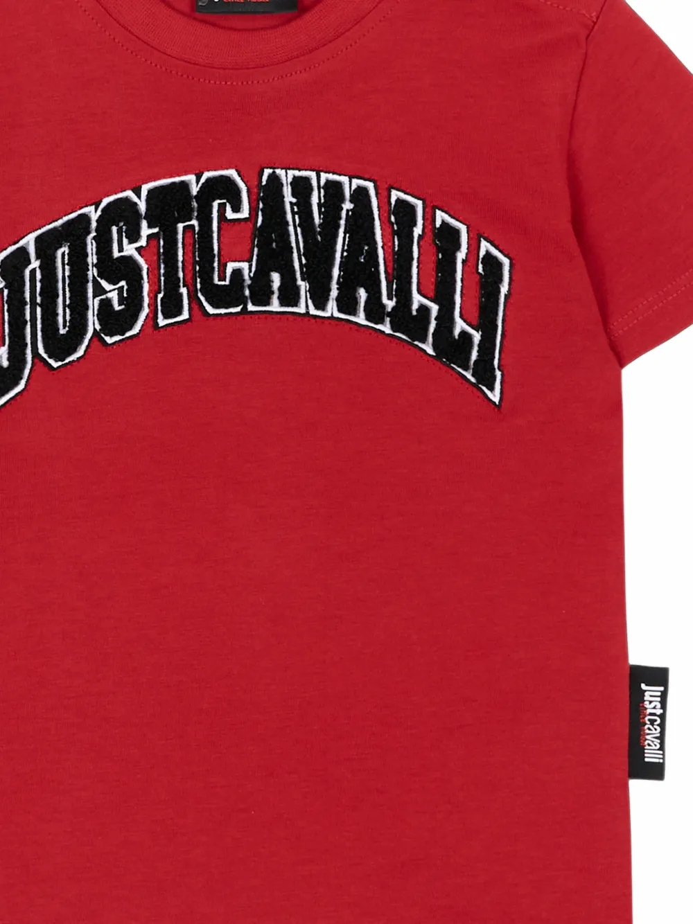 Just Cavalli Kids T-shirt met logopatch Rood