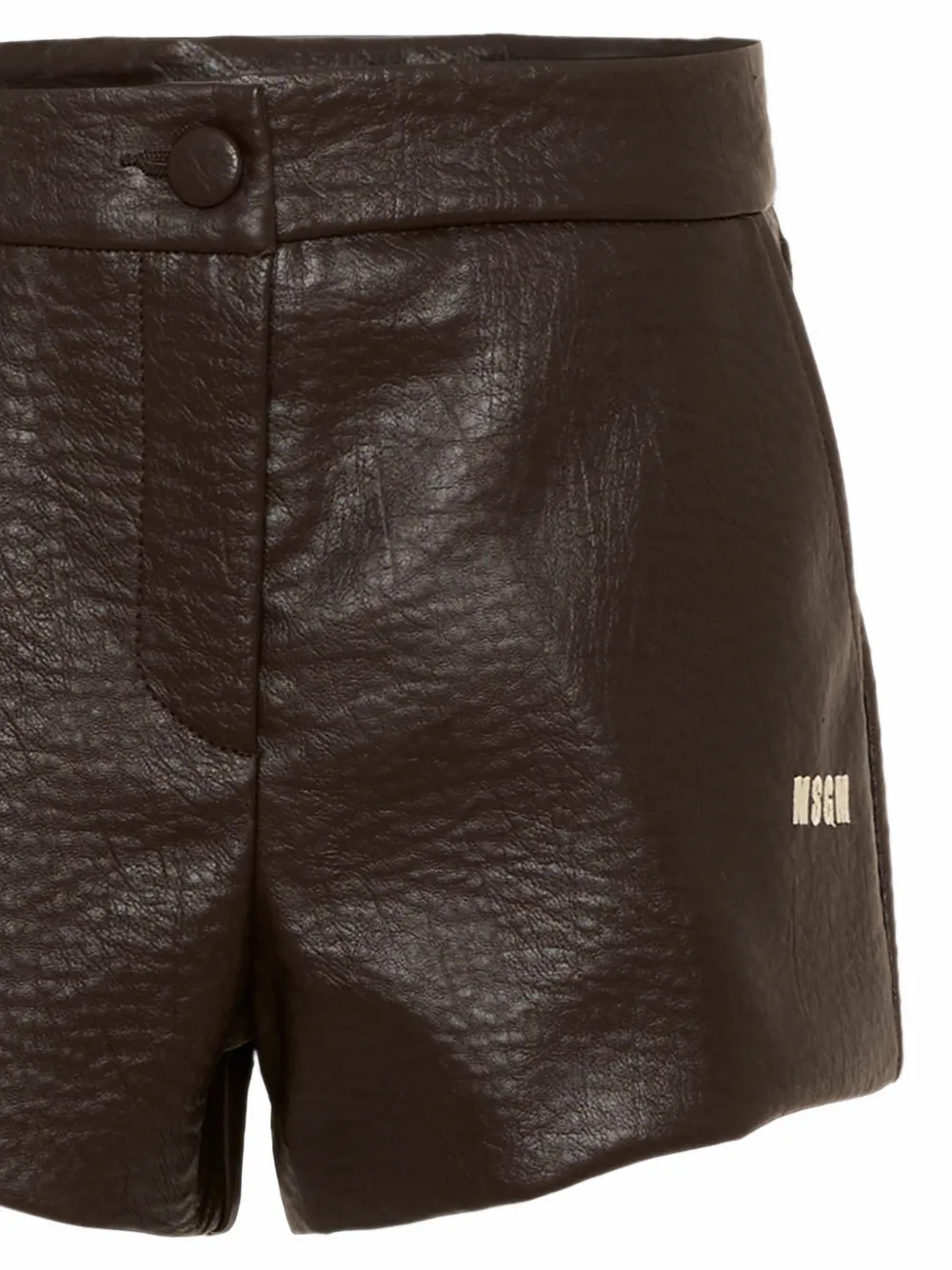 MSGM Kids Shorts met geborduurd logo Bruin