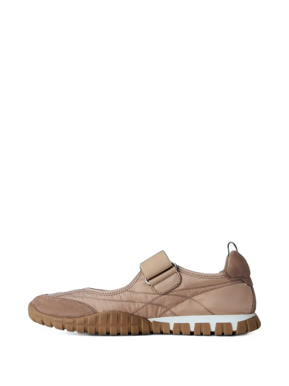 Miu touch-strap mesh-panel sneakers Beige