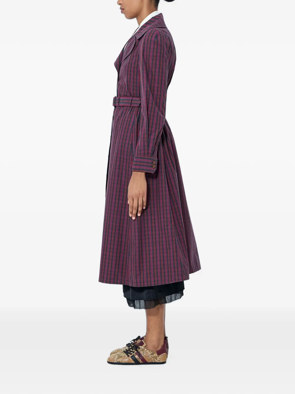 Vivienne Westwood Trenchcoat met ceintuur en knopen Rood