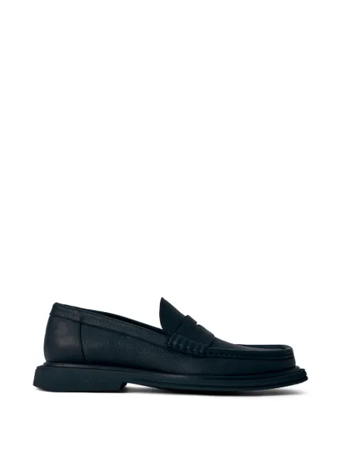 REFERENC pebbled leather penny loafers