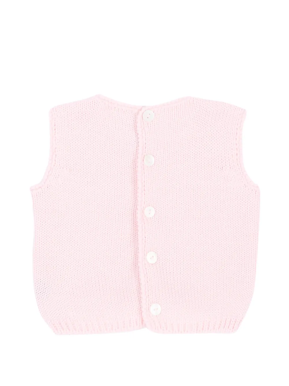 Little Bear Kabelgebreide button-down trui Roze