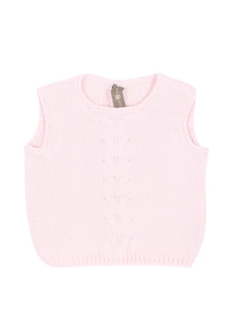 Little Bear cable-knit button-down jumper