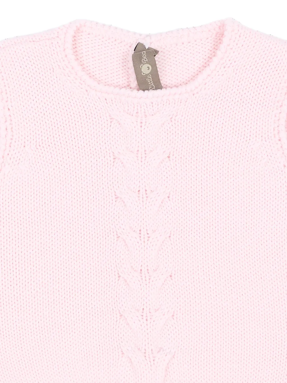 Little Bear Kabelgebreide button-down trui Roze