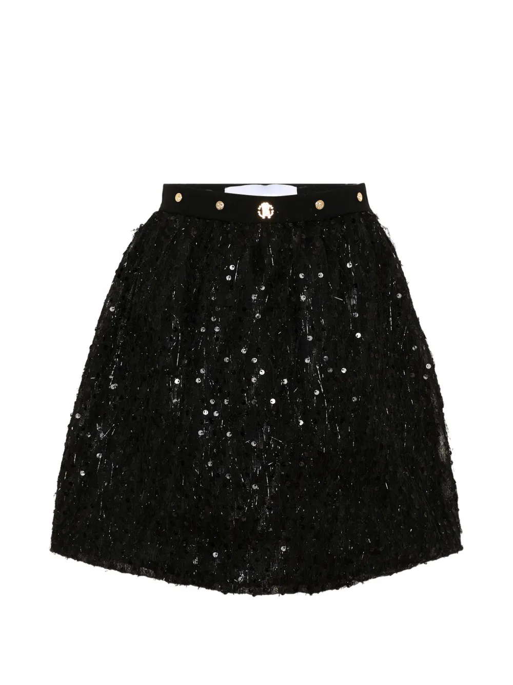 Roberto Cavalli Junior sequin-embellished skirt - Nero