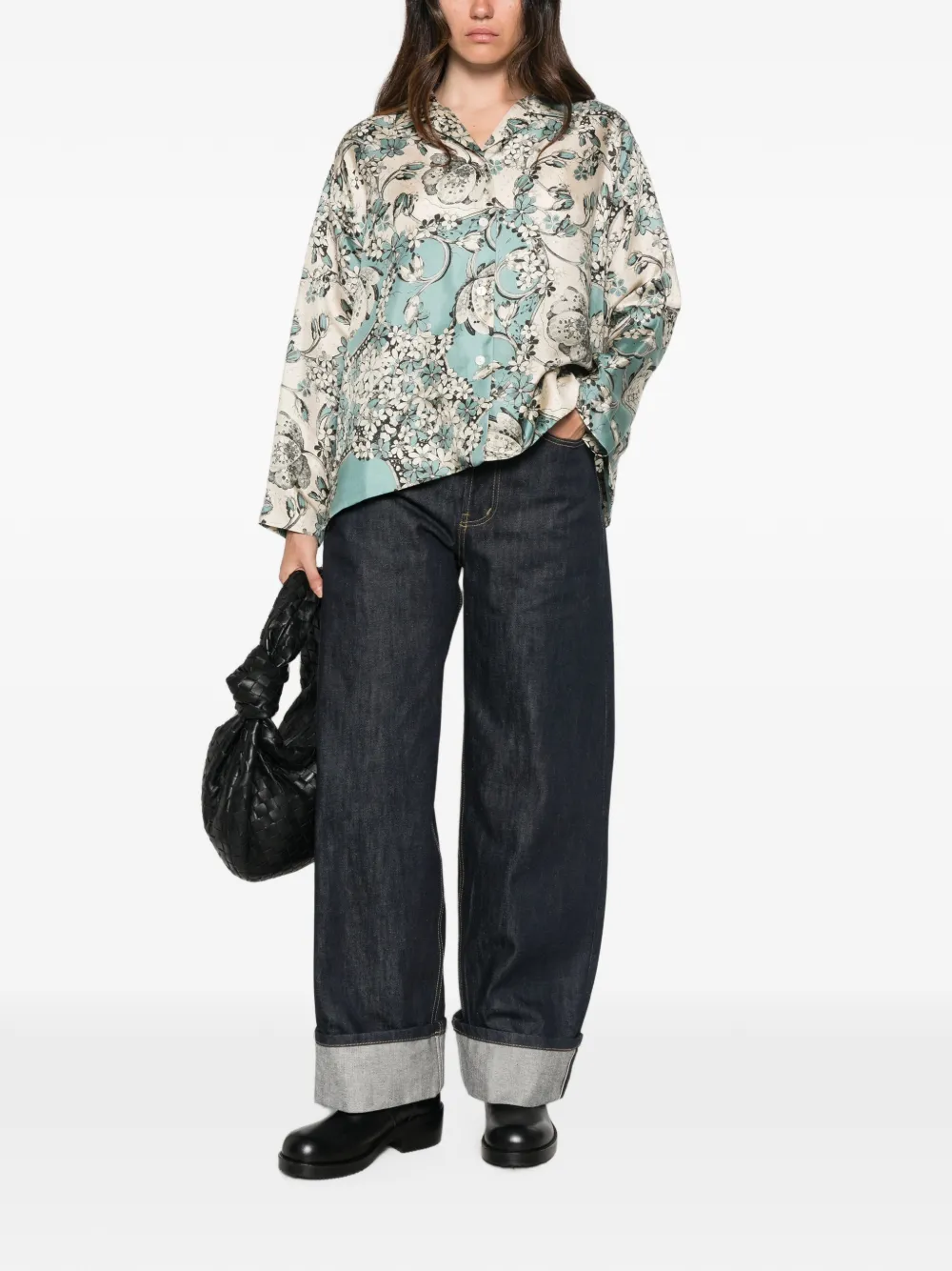Antonio Marras Blouse met bloemenprint Beige