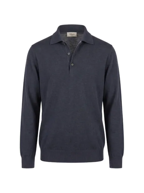 Altea button-fastening long-sleeve polo shirt