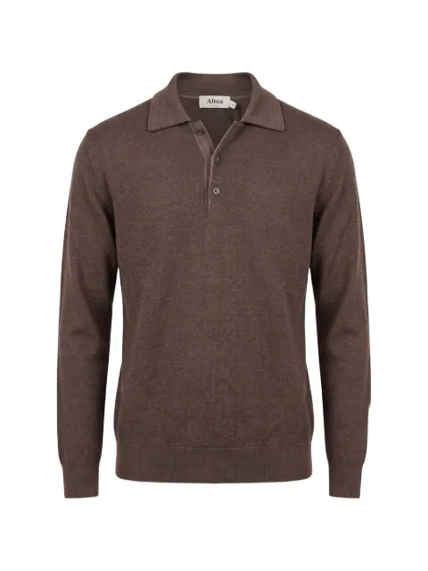 Altea button-fastening long-sleeve polo shirt
