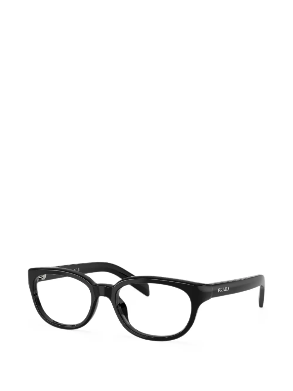 Prada Eyewear logo-detail glasses Zwart
