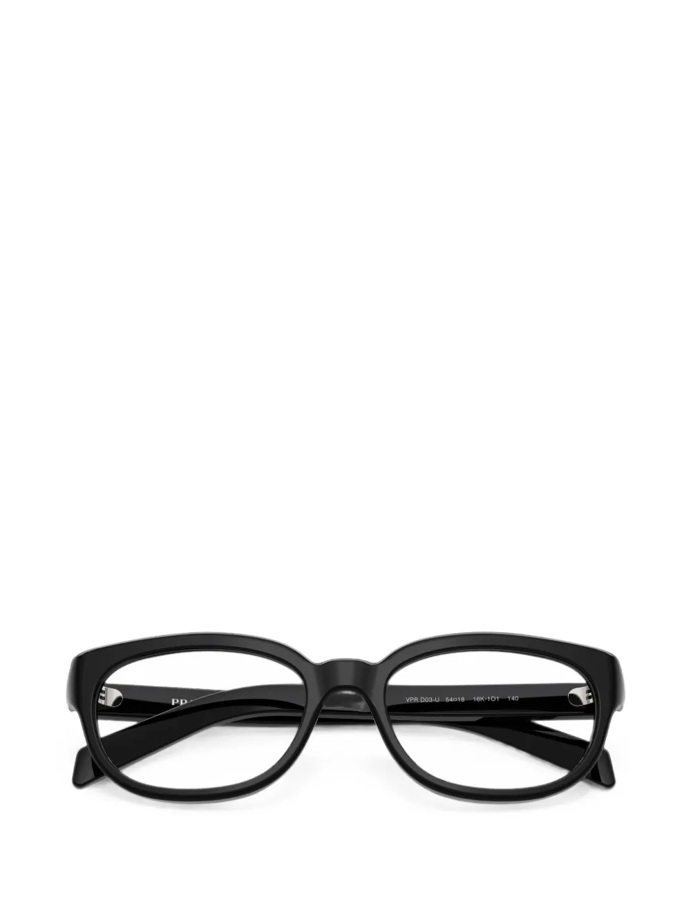 Prada Eyewear logo-detail glasses Zwart