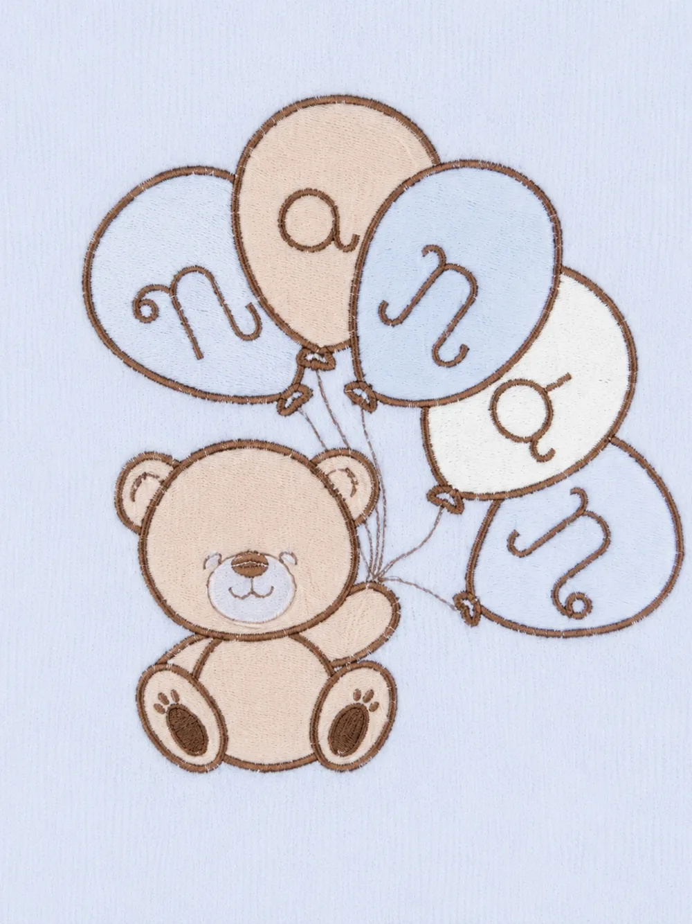 NANAN Deken met geborduurde teddybeer Blauw