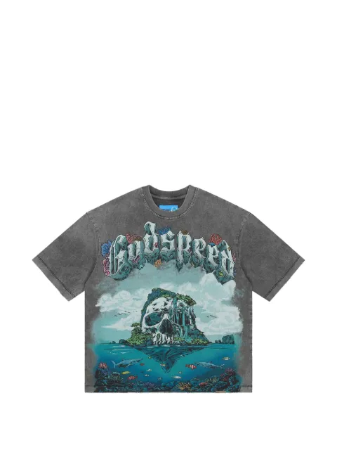 GODSPEED graphic-print washed T-shirt