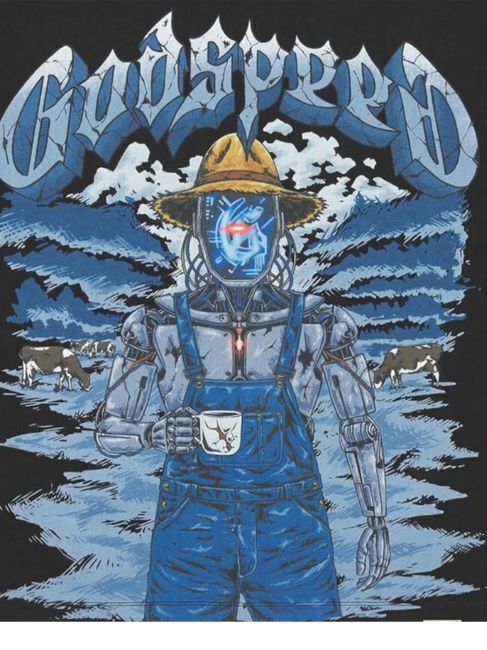 GODSPEED Aura Farm II T-shirt met grafische print Zwart