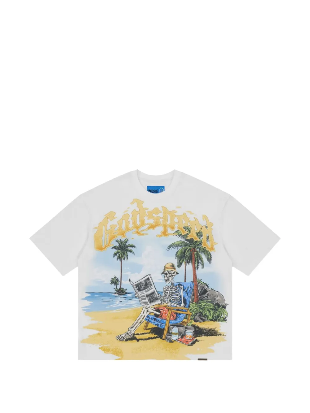 GODSPEED Skeleton Beach II graphic-print T-shirt - Bianco