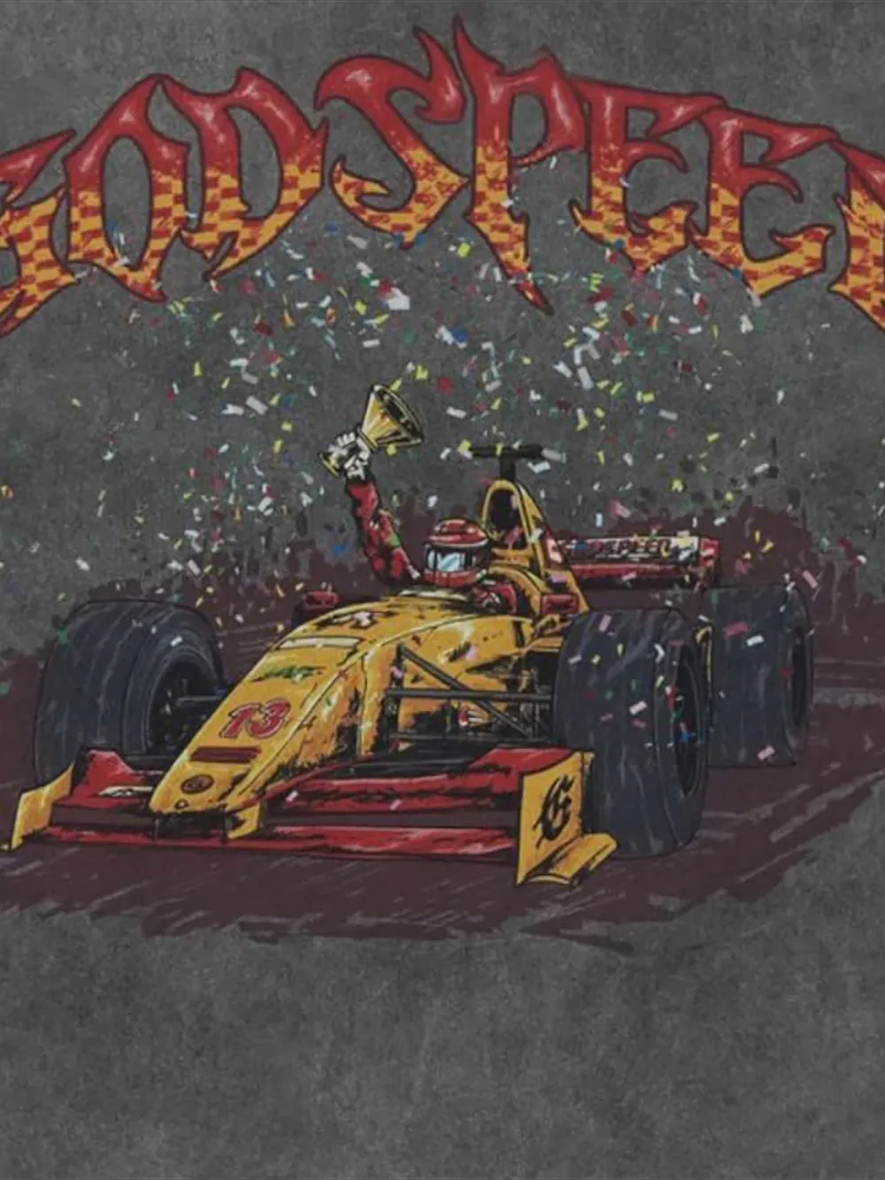 GODSPEED F1 Dreams T-shirt met grafische print Grijs