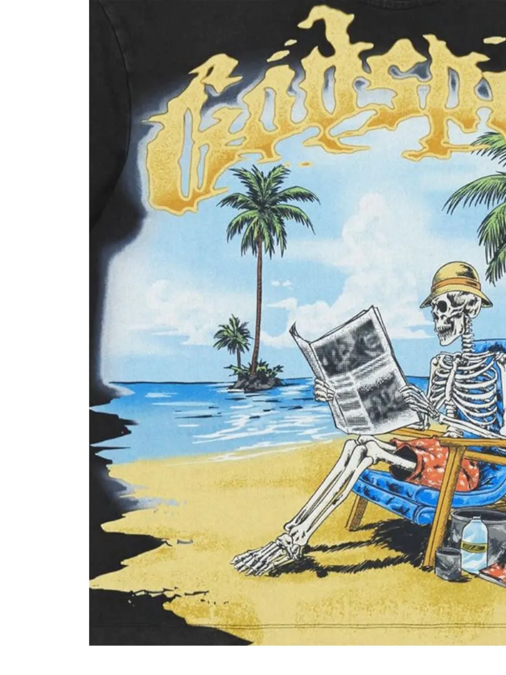 GODSPEED Skeleton Beach II T-shirt met grafische print Zwart