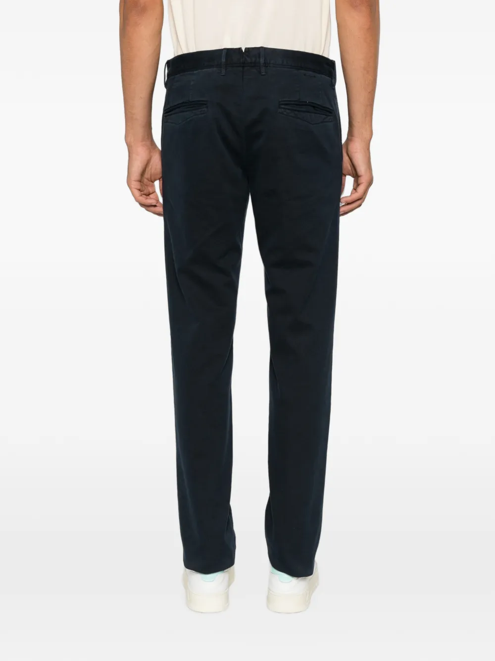 Incotex Chino met riemluslen Blauw
