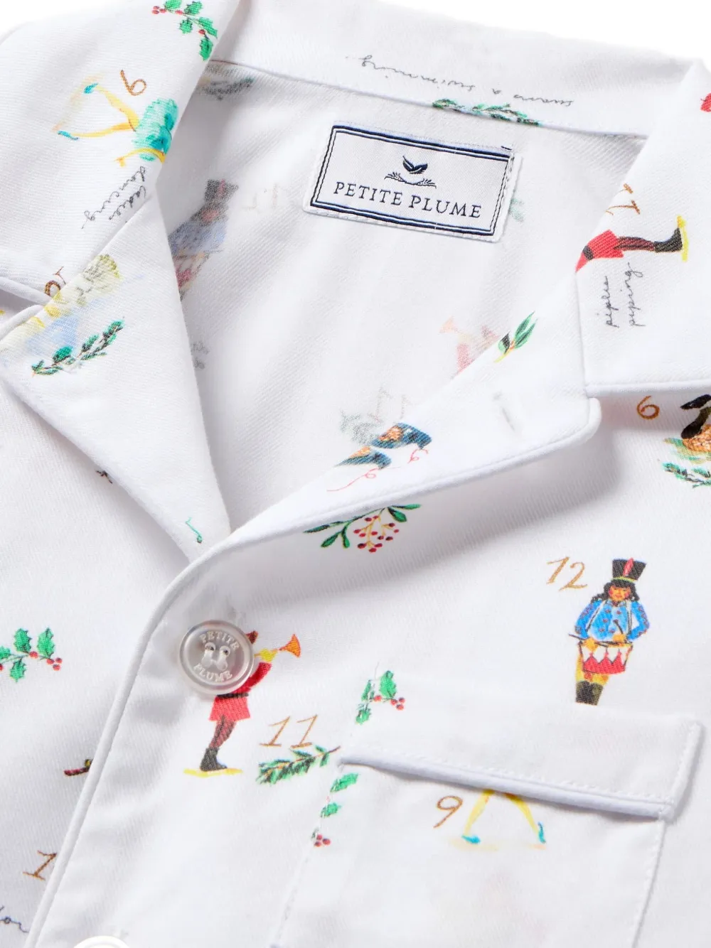 Petite Plume Babies' Patterned Pajamas In White