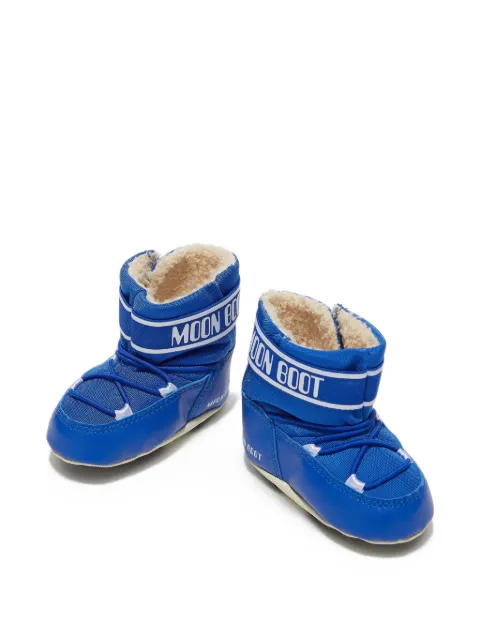 Moon Boot Kids botines con agujetas y logo estampad