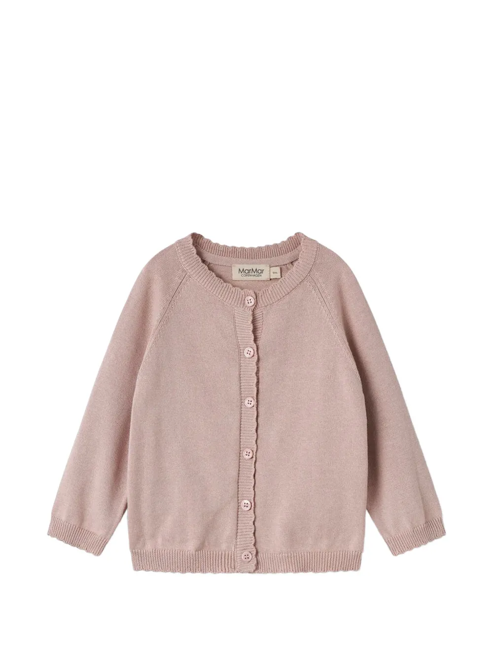 MAR MAR COPENHAGEN KIDS Cardigan Totti con orlo a smerlo - Rosa