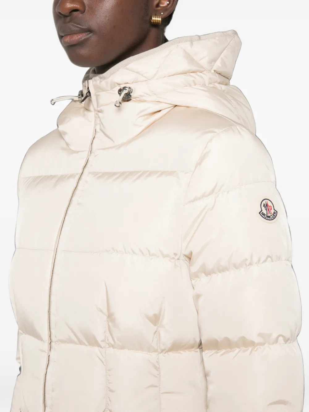Moncler Gevoerd jack met capuchon Beige