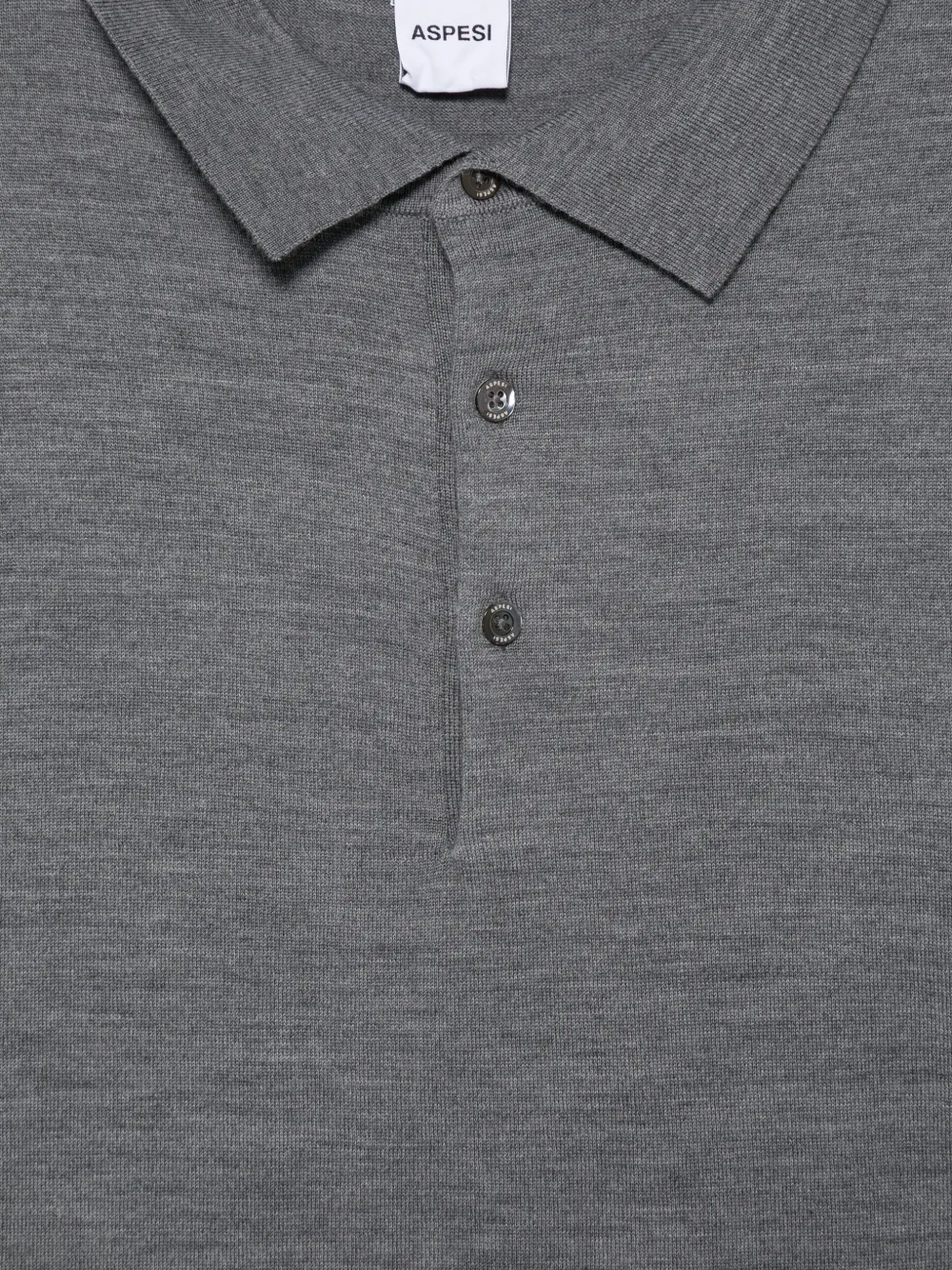 ASPESI Poloshirt met lange mouwen Grijs
