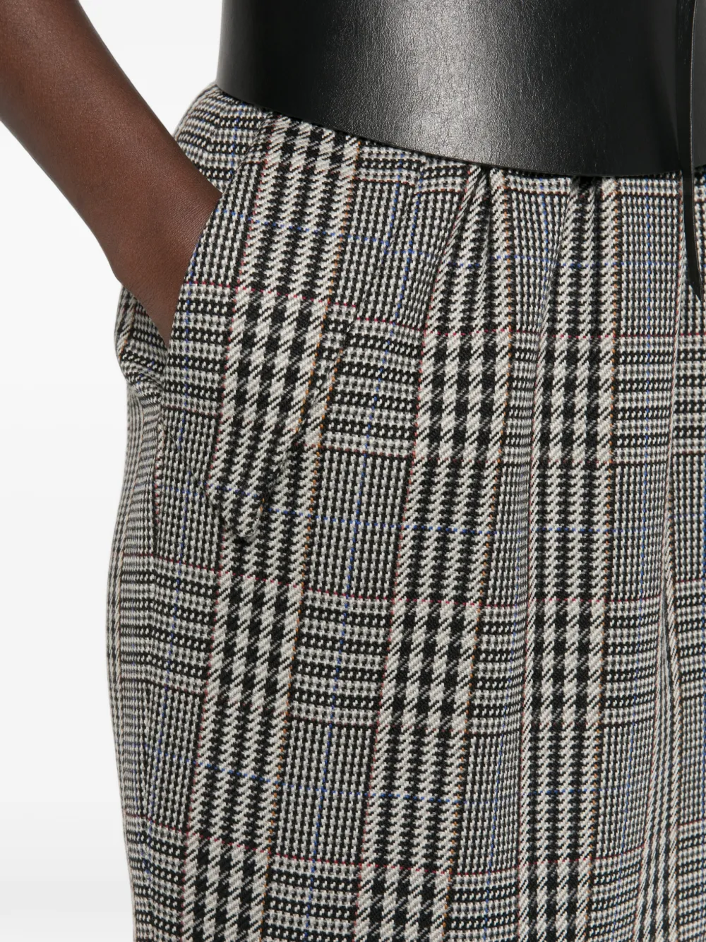 Stella McCartney Prince of Wales check wool midi skirt Grijs