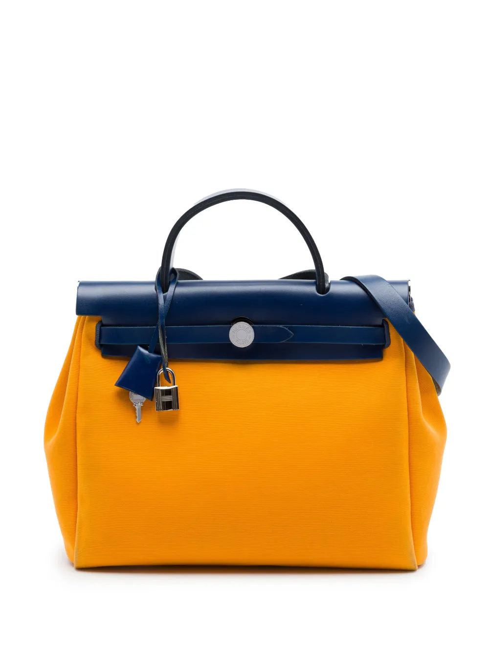 Hermès Pre-Owned 2022 Toile Herbag Zip Retourne Verso 31 satchel - Orange