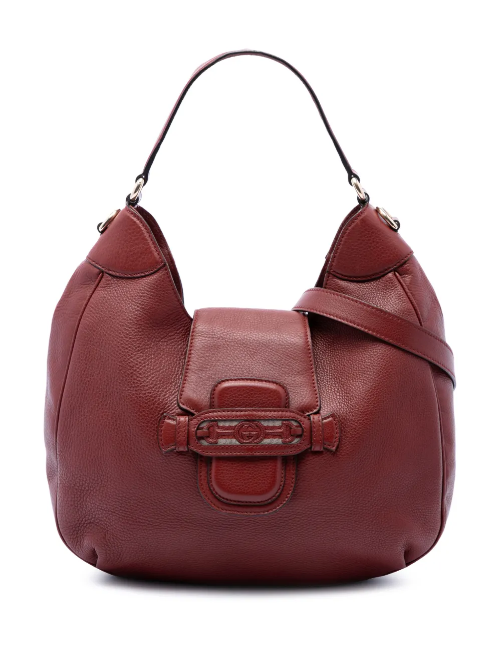 Gucci Pre-Owned 2016-2026 Grained Calfskin Dressage Hobo satchel - Rosso