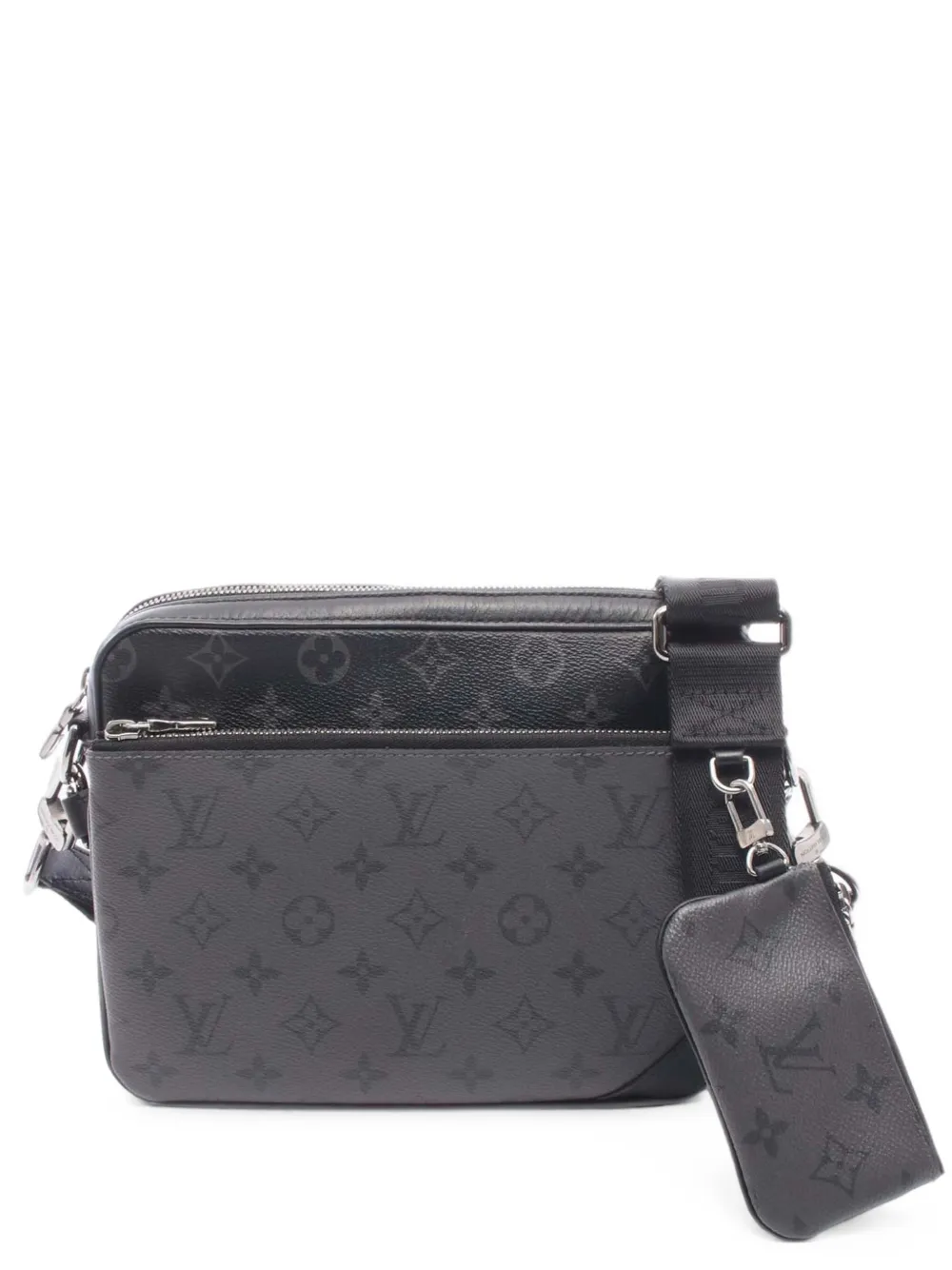 Louis Vuitton Pre-Owned 2020-2026 Eclipse Trio Kuriertasche mit Monogramm - Schwarz