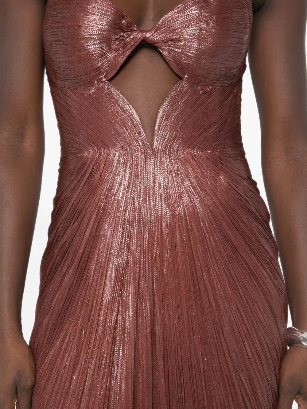 Maria Lucia Hohan cut-out plissé maxi dress Rood