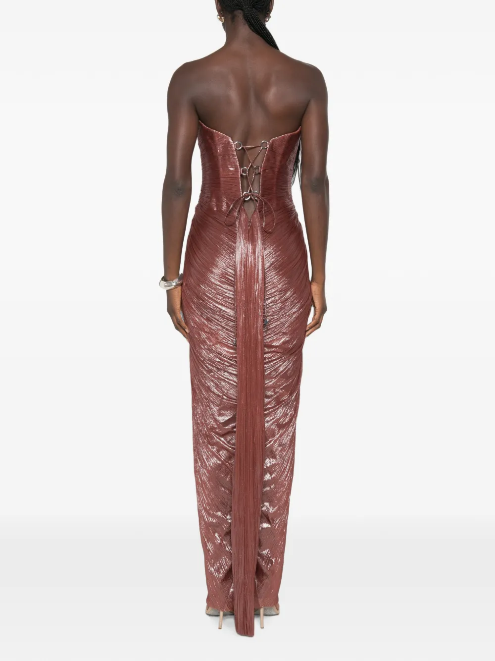 Maria Lucia Hohan cut-out plissé maxi dress Rood