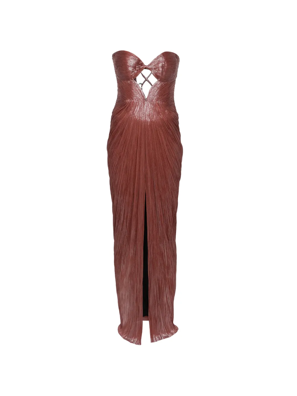 Maria Lucia Hohan cut-out plissé maxi dress Rood