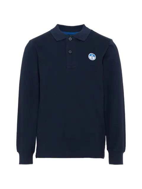 North Sails Kids logo-patch long-sleeve polo shirt