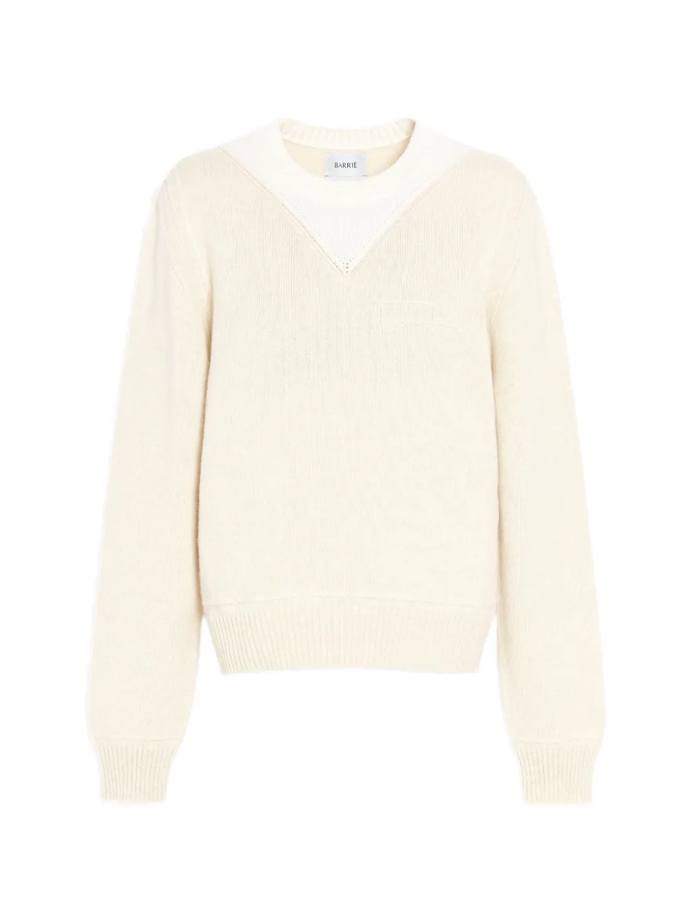 Barrie topstitched cashmere sweater