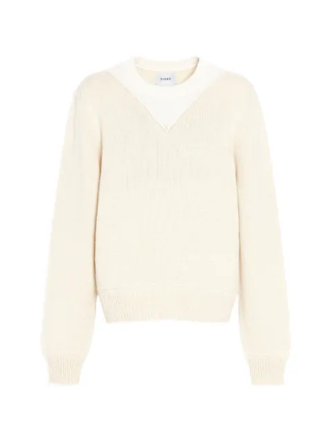 Barrie topstitched cashmere sweater