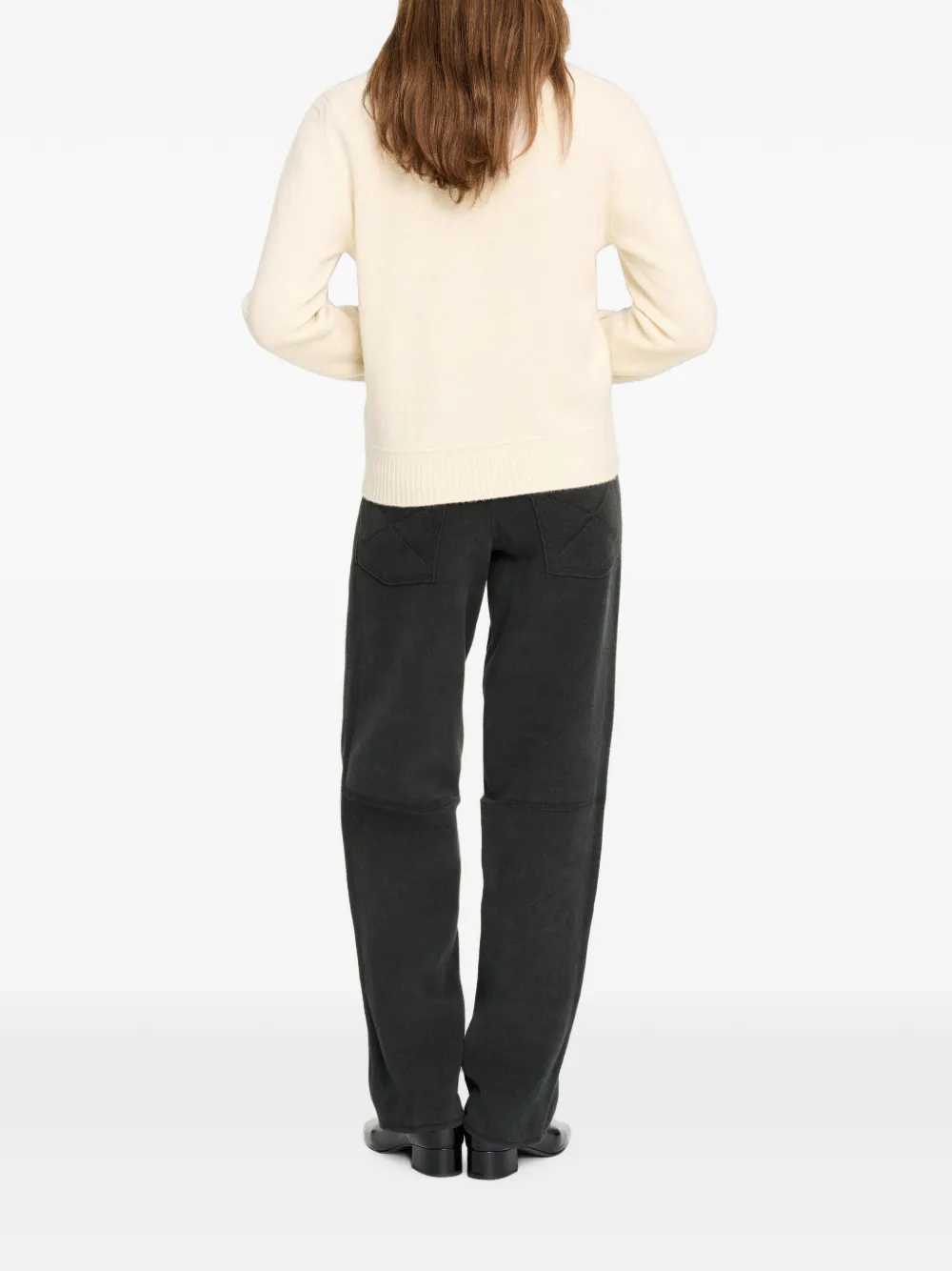 Barrie Kasjmier trui met stiksels Beige