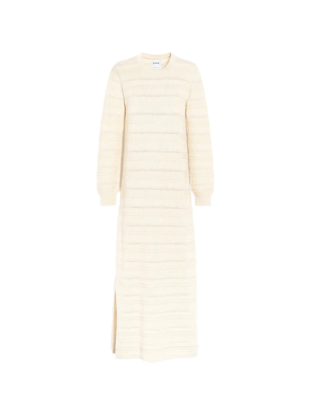 Barrie lace-stripe knitted maxi dress