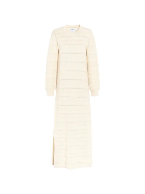 Barrie lace-stripe knitted maxi dress
