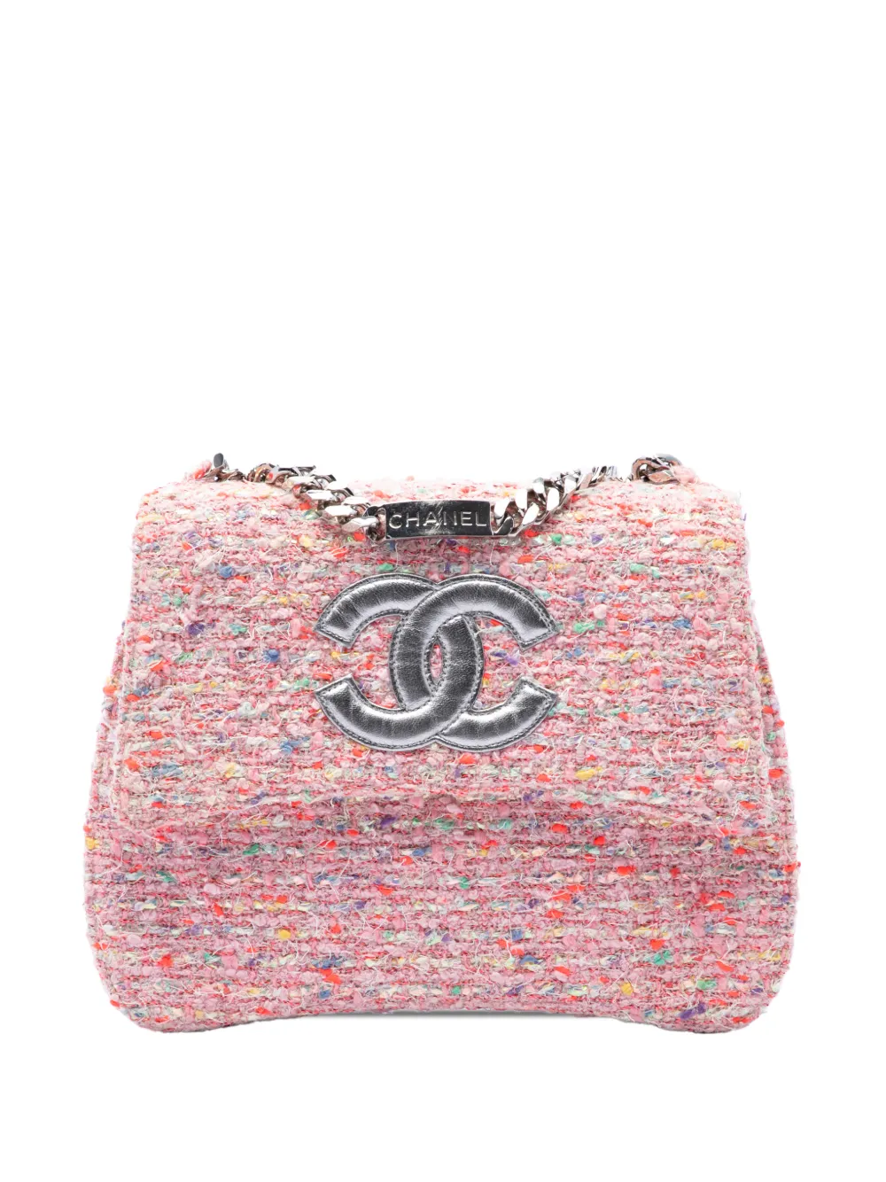 CHANEL Pre-Owned 1996-1997 CC Confetti Tweed Flap handbag - Rosa
