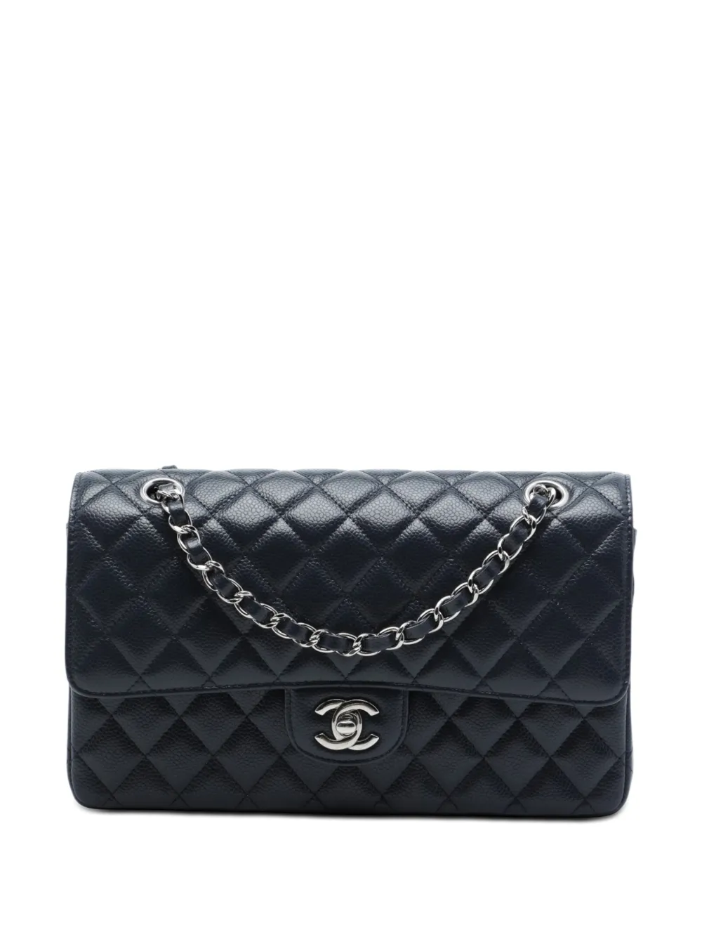 CHANEL Pre-Owned 2009-2010 Medium Classic Caviar Double Flap shoulder bag - Violett