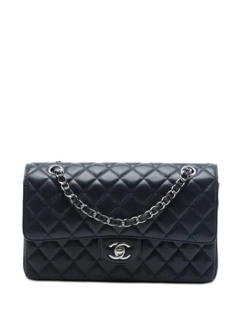 CHANEL Pre-Owned 2009-2010 Medium Classic Caviar Double Flap shoulder bag