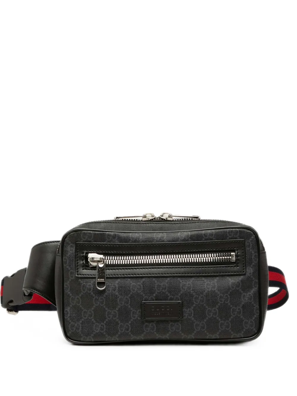 Gucci Pre-Owned Marsupio Night Courrier in tessuto GG Supreme con decorazione Web 2000-2015 - Nero
