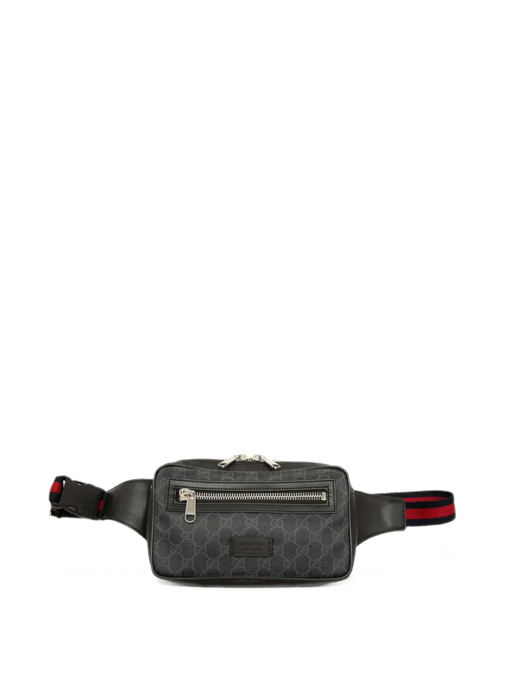 Gucci Pre-Owned 2000-2015 GG Supreme Web Night Courrier heuptas Zwart