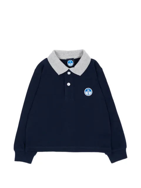 North Sails Kids polo de manga larga con parche del logo