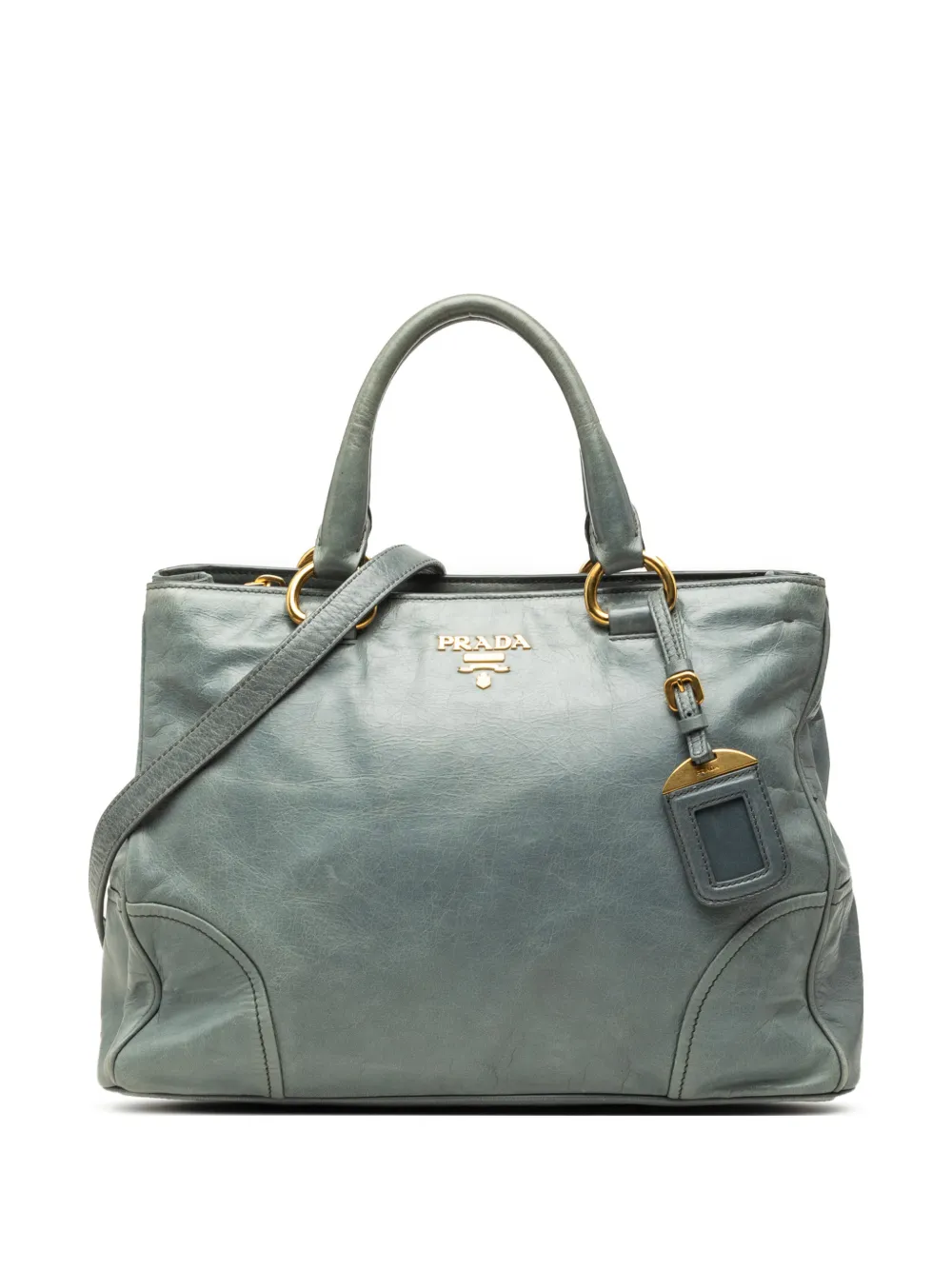 Prada Pre-Owned Borsa a tracolla in pelle di vitello lucida 2013-2026 - Blu